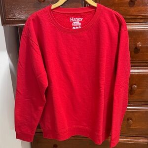 Hanes Vibrant Red Crewneck Sweatshirt